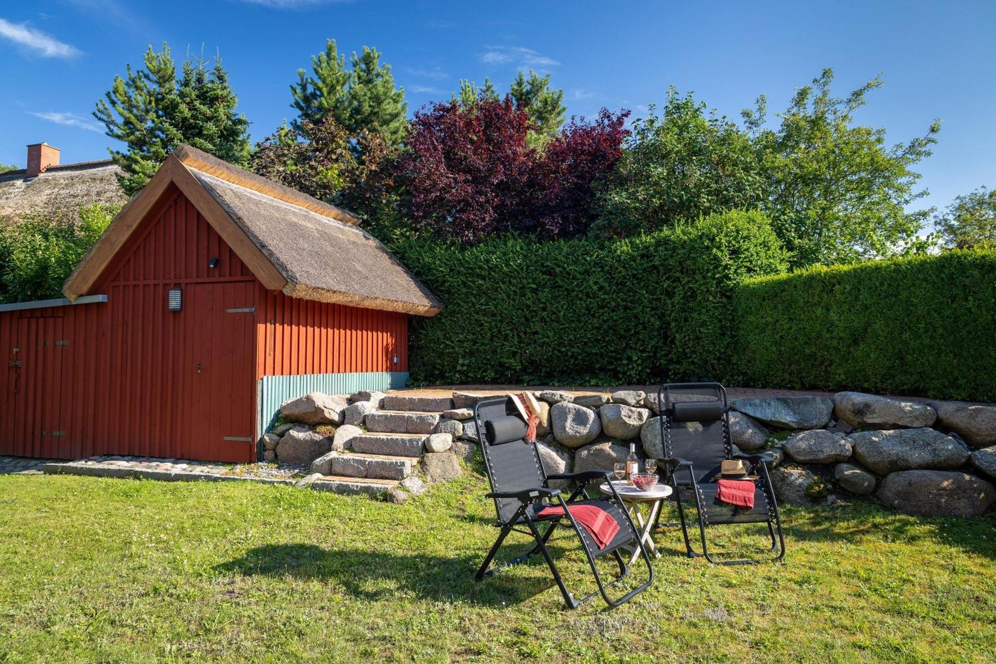 Ferienhaus Preetz 1A - Idylle Unter Reet Burtevitz Eksteriør billede